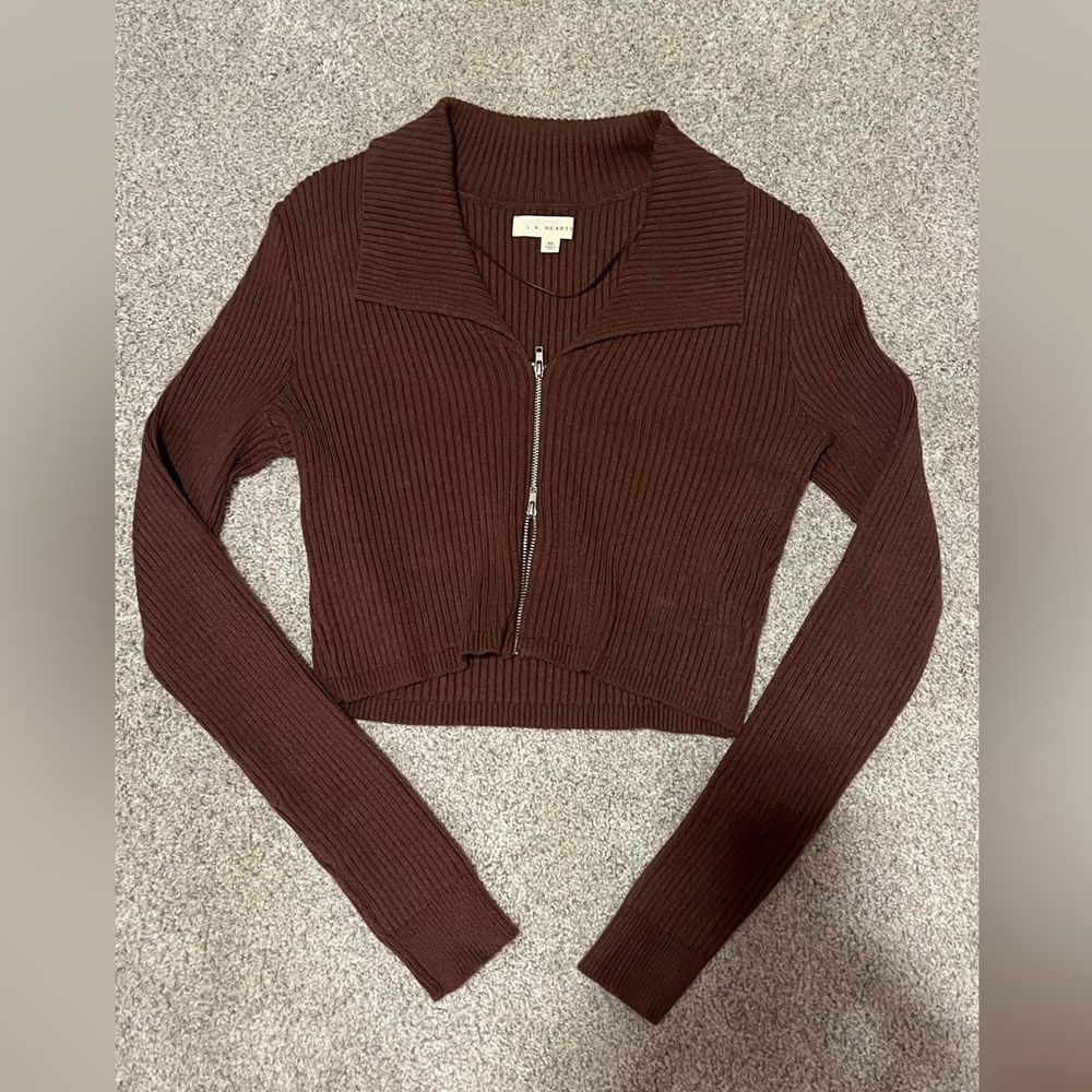 Brown L.A Hearts By PacSun Sweater Top